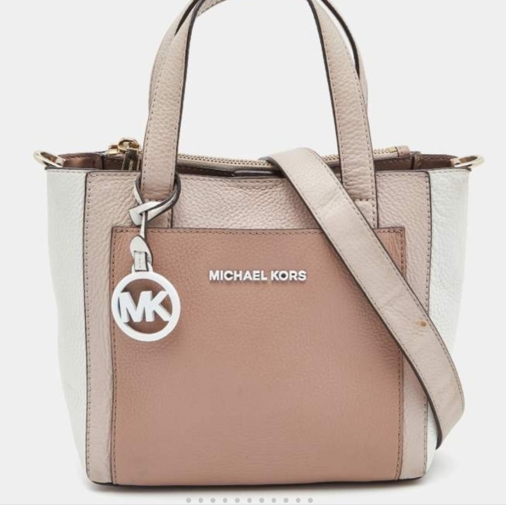 NEW Michael Kors Gemma Tri-color Leather Handbag